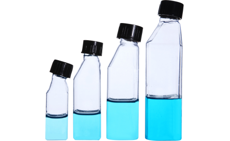 蜀牛 50-500ml玻璃细胞瓶 螺口玻璃细胞培养瓶 斜颈瓶 组织斜口瓶